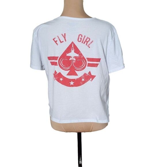 Fly Girl Top Gun Maverick T-Shirt White in XL - Picture 3 of 6